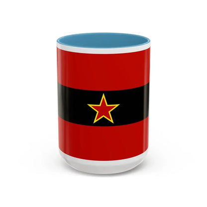Civil Ensign of Albania 1945 to 1992 - Accent Coffee Mug 15oz Light Blue - Go Mug Yourself