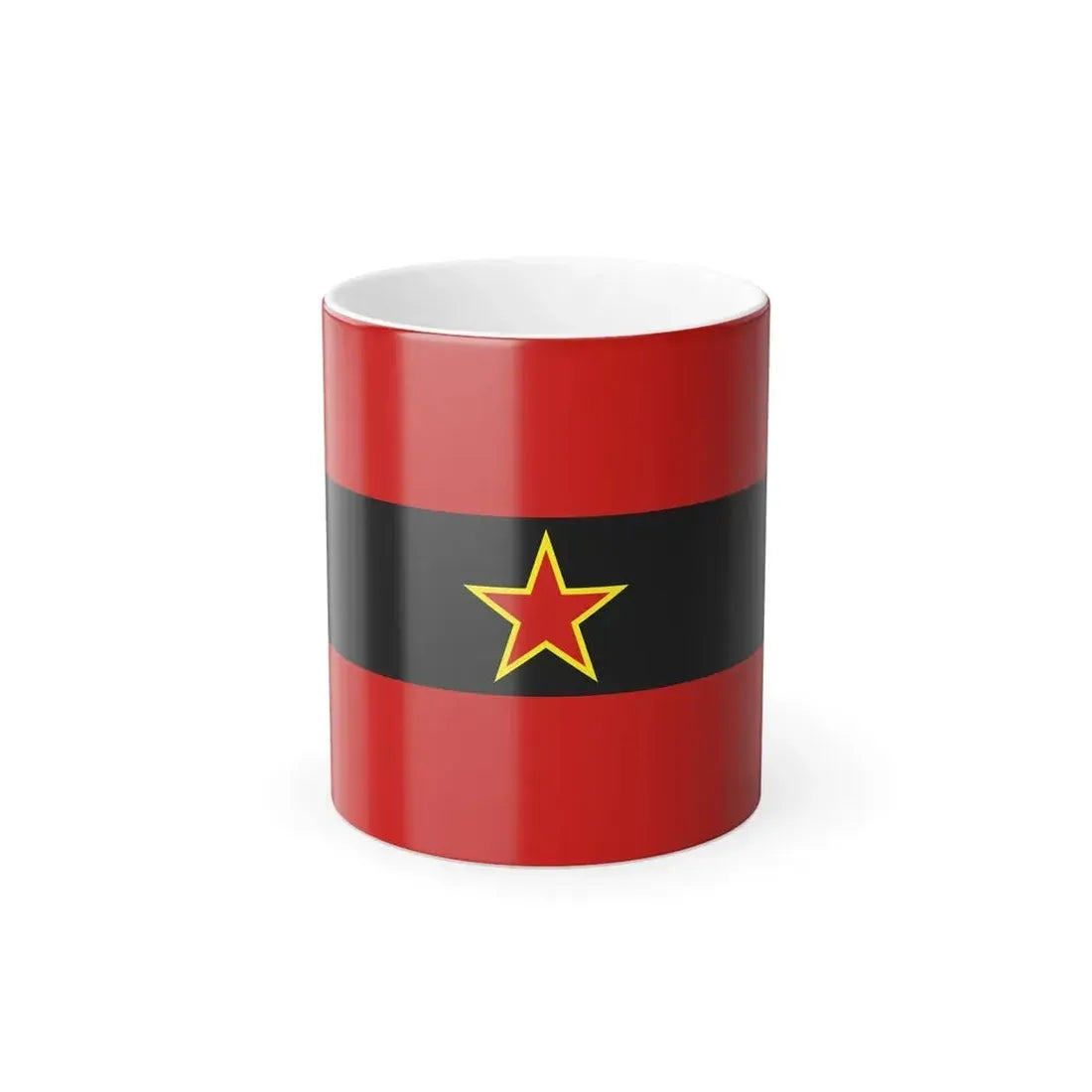 Civil Ensign of Albania 1945 to 1992 - Color Changing Coffee Mug 11oz - Go Mug Yourself