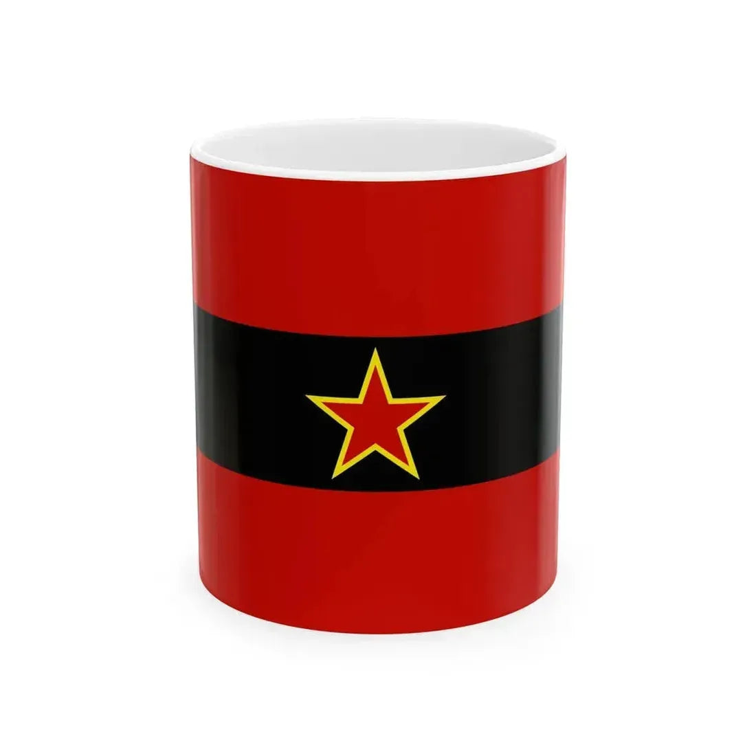 Civil Ensign of Albania 1945 to 1992 - White Coffee Mug 11oz - Go Mug Yourself