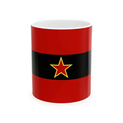 Civil Ensign of Albania 1945 to 1992 - White Coffee Mug 11oz - Go Mug Yourself