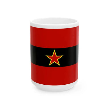 Civil Ensign of Albania 1945 to 1992 - White Coffee Mug 15oz - Go Mug Yourself