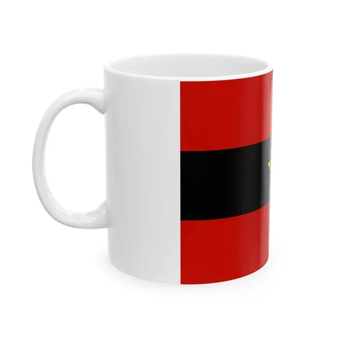 Civil Ensign of Albania 1945 to 1992 - White Coffee Mug - Go Mug Yourself