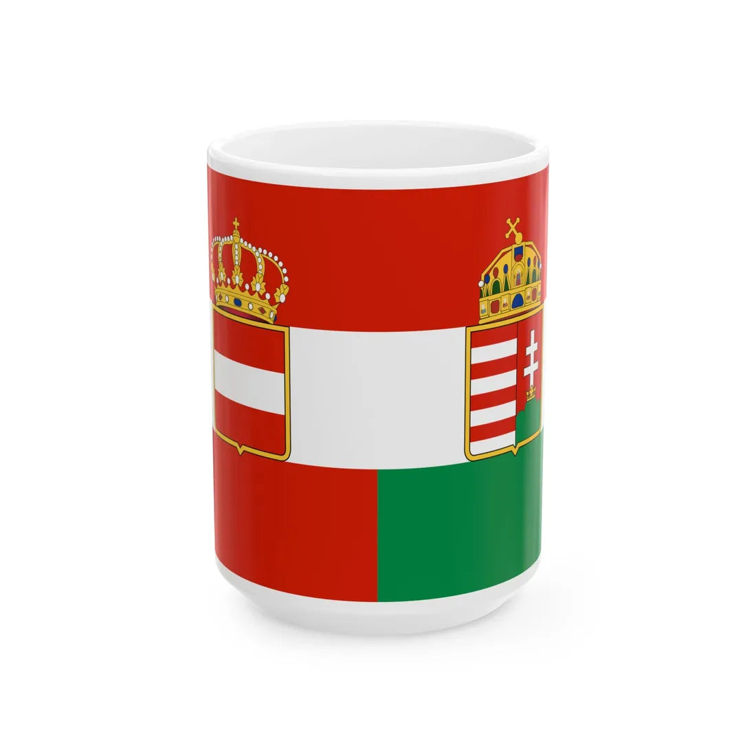 Civil Ensign of Austria-Hungary 1869-1918 (Austria)_1 White Coffee Mug 15oz - Go Mug Yourself