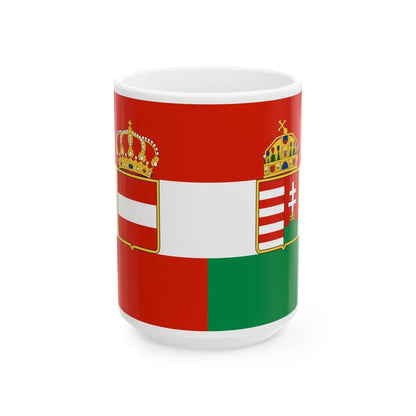Civil Ensign of Austria-Hungary 1869-1918 (Austria)_1 White Coffee Mug 15oz - Go Mug Yourself