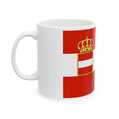 Civil Ensign of Austria-Hungary 1869-1918 (Austria)_1 White Coffee Mug - Go Mug Yourself