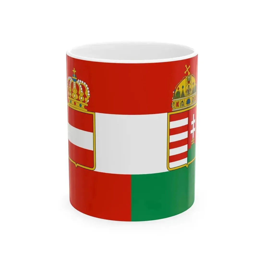 Civil ensign of Austria-Hungary 1869-1918 (Austria) White Coffee Mug 11oz - Go Mug Yourself