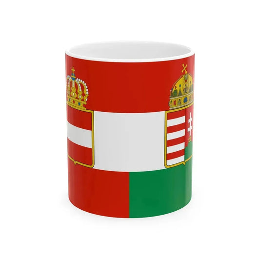 Civil ensign of Austria-Hungary 1869-1918 (Austria) White Coffee Mug 11oz - Go Mug Yourself