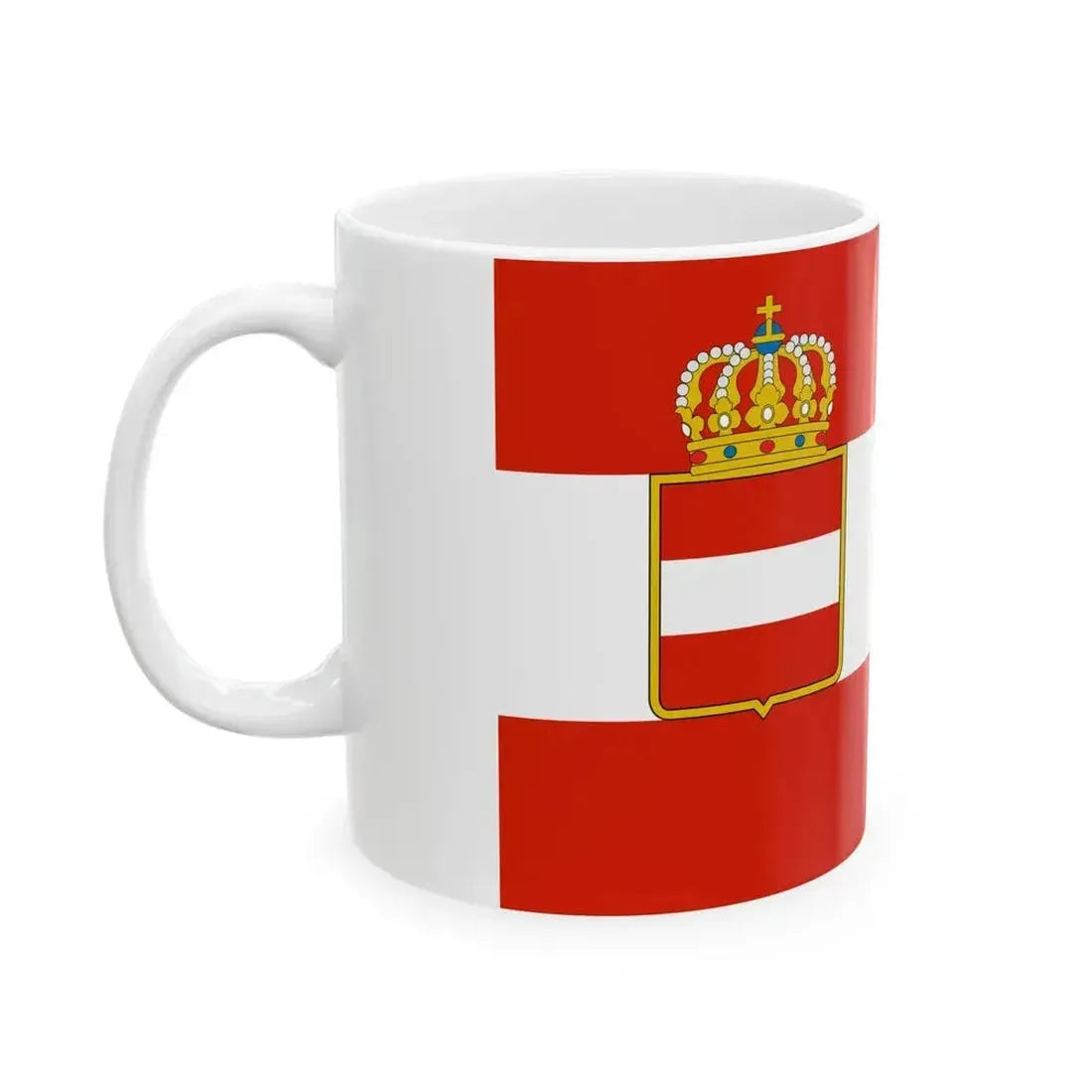 Civil ensign of Austria-Hungary 1869-1918 (Austria) White Coffee Mug - Go Mug Yourself