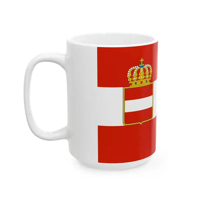 Civil ensign of Austria-Hungary 1869-1918 (Austria) White Coffee Mug - Go Mug Yourself