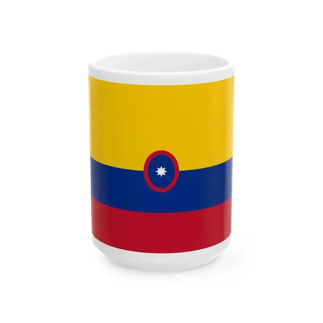Civil Ensign of Colombia (Colombia) White Coffee Mug 15oz - Go Mug Yourself