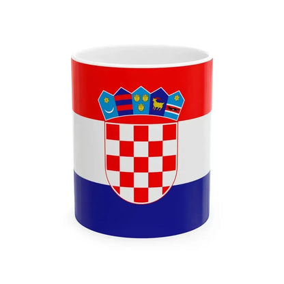 Civil ensign of Croatia (Croatia) White Coffee Mug 11oz - Go Mug Yourself