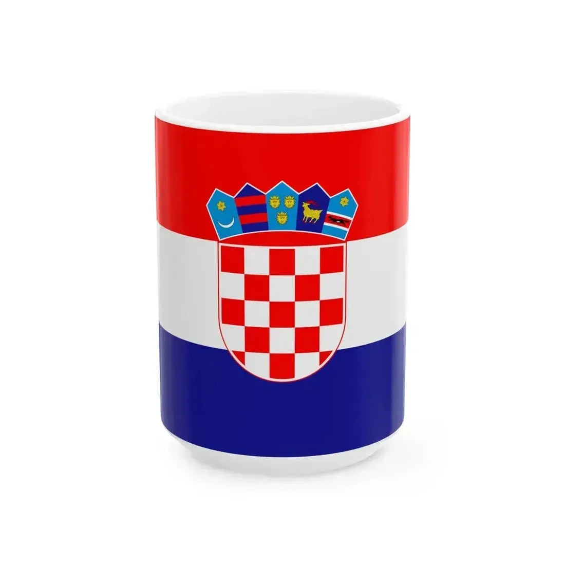 Civil ensign of Croatia (Croatia) White Coffee Mug 15oz - Go Mug Yourself