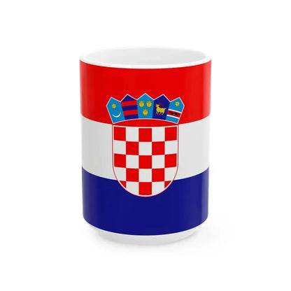 Civil ensign of Croatia (Croatia) White Coffee Mug 15oz - Go Mug Yourself