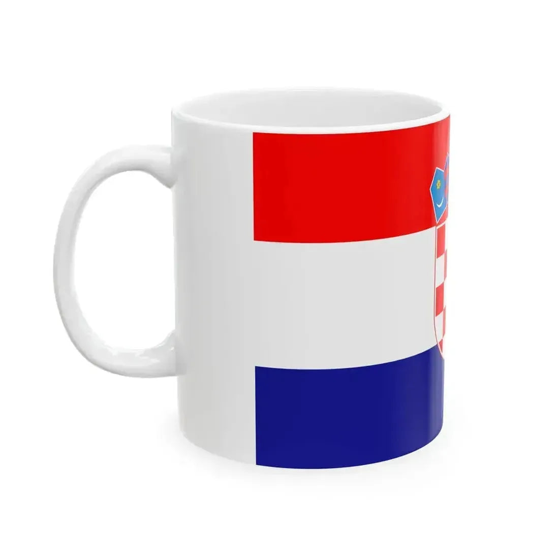 Civil ensign of Croatia (Croatia) White Coffee Mug - Go Mug Yourself