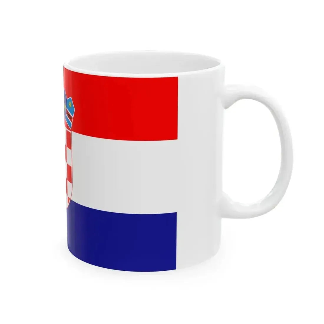 Civil ensign of Croatia (Croatia) White Coffee Mug - Go Mug Yourself