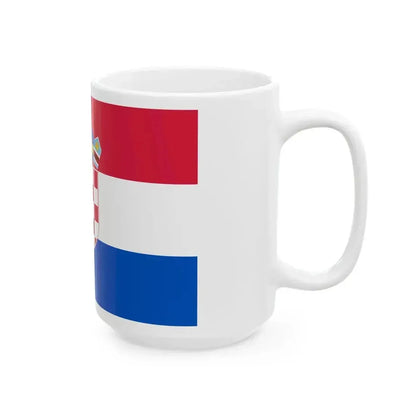 Civil ensign of Croatia Pantone (Croatia) White Coffee Mug - Go Mug Yourself