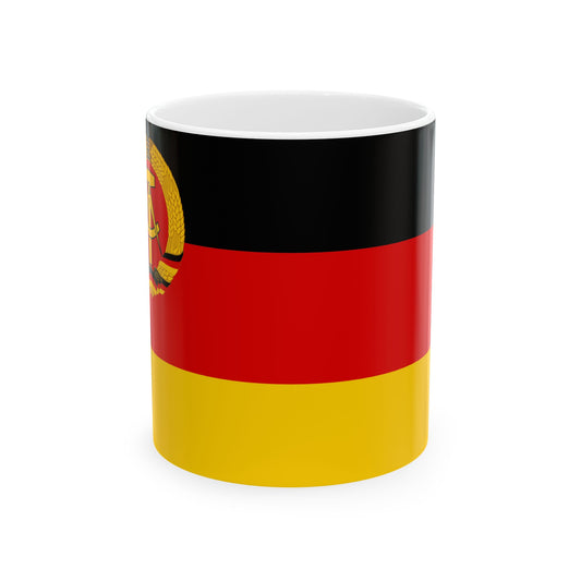 Civil Ensign of East Germany 1959-1973 alternative version (Germany) White Coffee Mug-11oz-Go Mug Yourself
