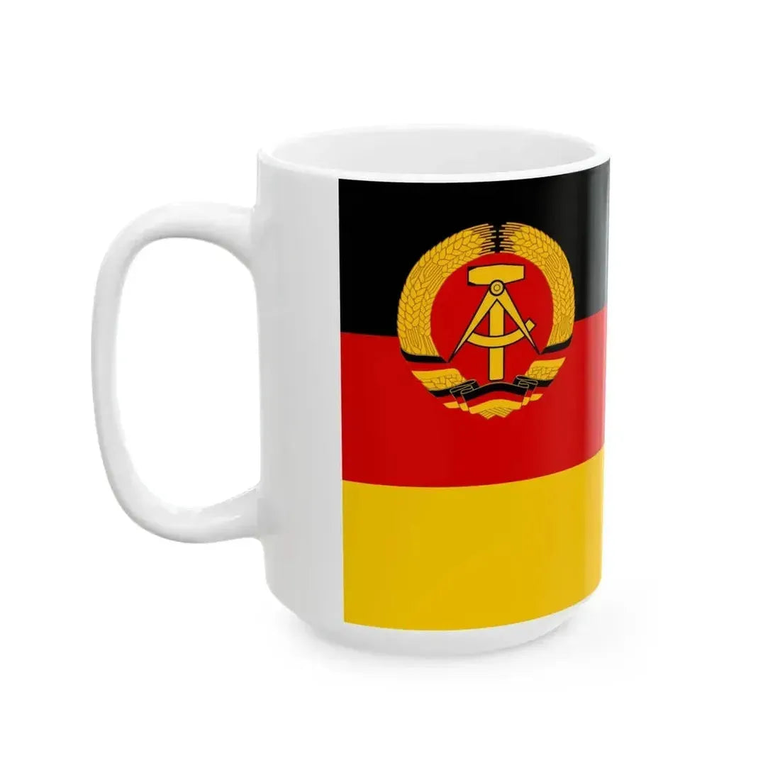 Civil Ensign of East Germany 1959-1973 alternative version (Germany) White Coffee Mug - Go Mug Yourself