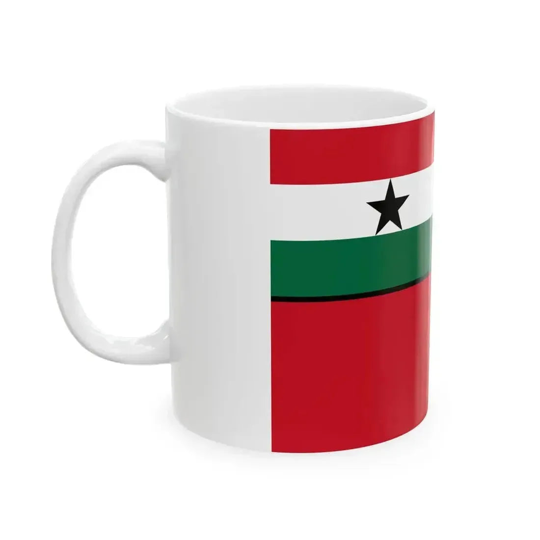 Civil Ensign of Ghana 1964-1966 (Ghana) White Coffee Mug - Go Mug Yourself