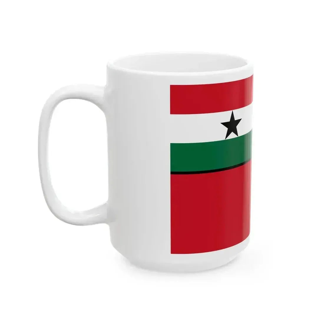Civil Ensign of Ghana 1964-1966 (Ghana) White Coffee Mug - Go Mug Yourself