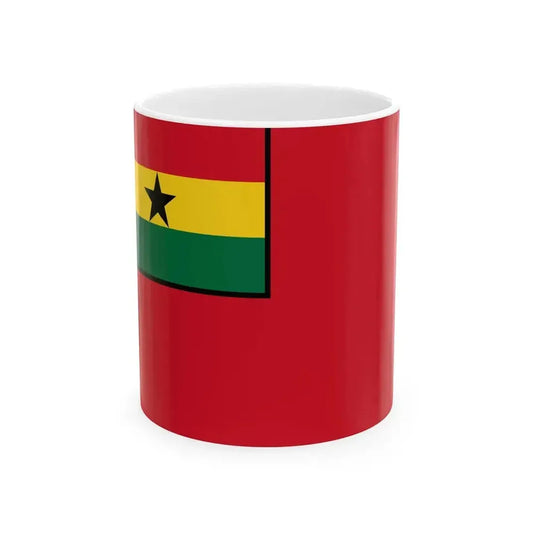 Civil Ensign of Ghana (Ghana) White Coffee Mug 11oz - Go Mug Yourself