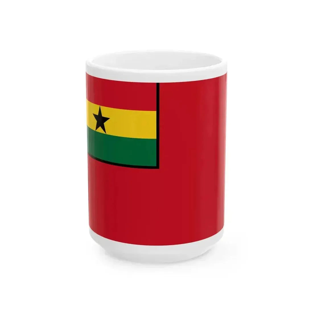 Civil Ensign of Ghana (Ghana) White Coffee Mug 15oz - Go Mug Yourself