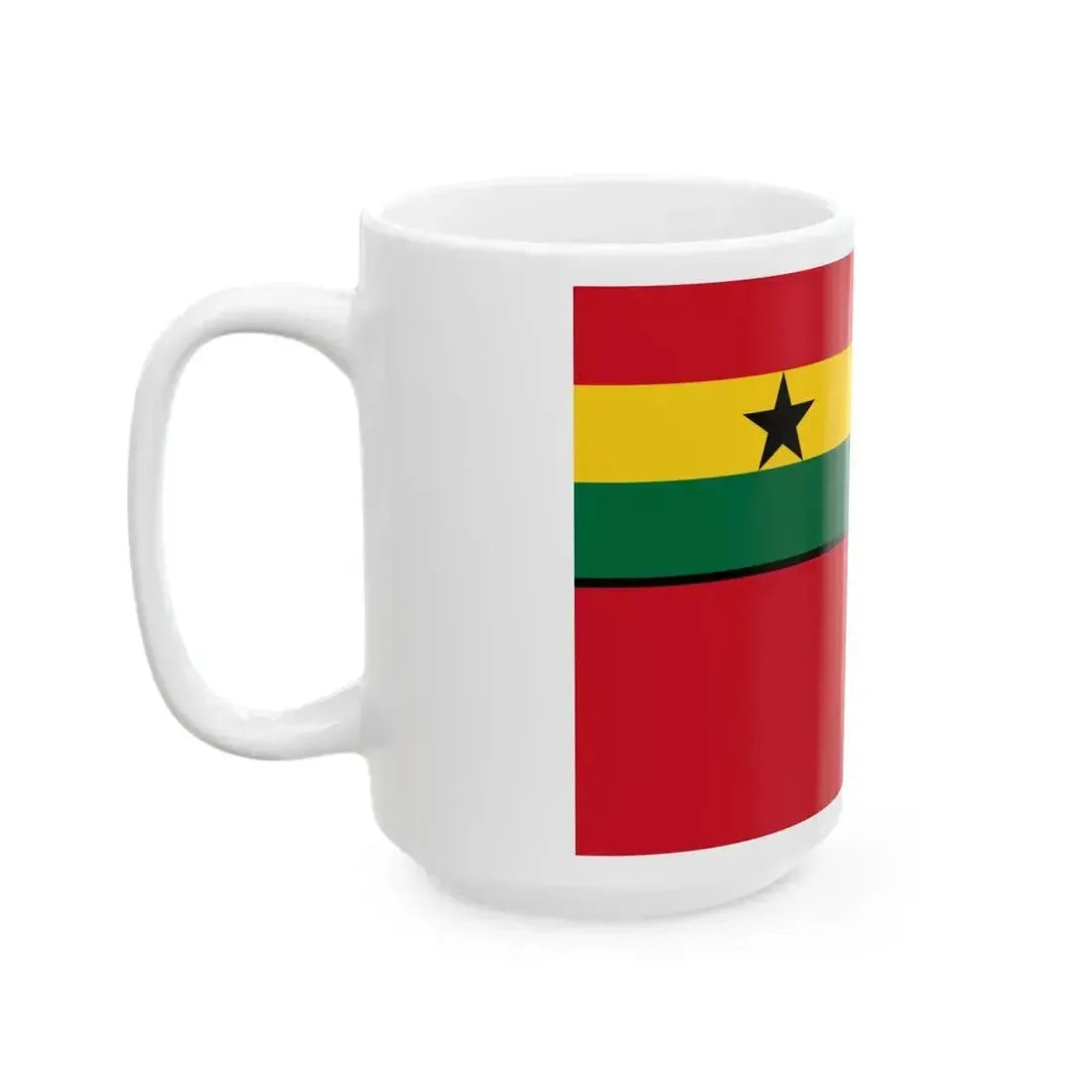 Civil Ensign of Ghana (Ghana) White Coffee Mug - Go Mug Yourself