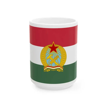 Civil Ensign of Hungary 1950-1957 (Hungary) White Coffee Mug 15oz - Go Mug Yourself