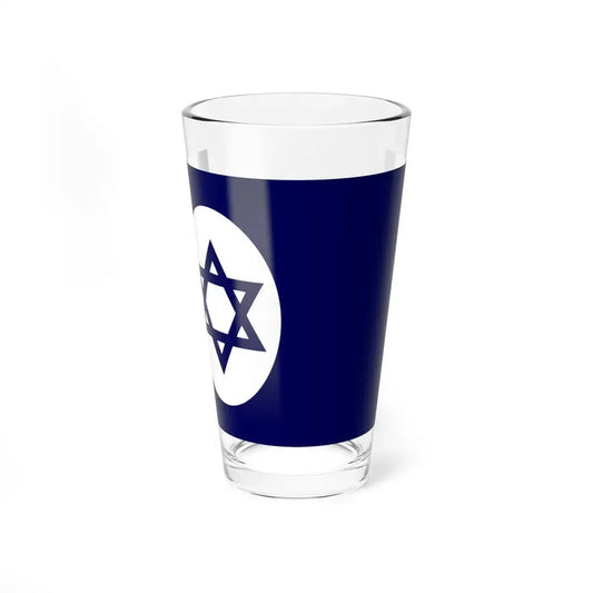 Civil Ensign of Israel variant (Israel) Pint Glass 16oz 16oz - Go Mug Yourself