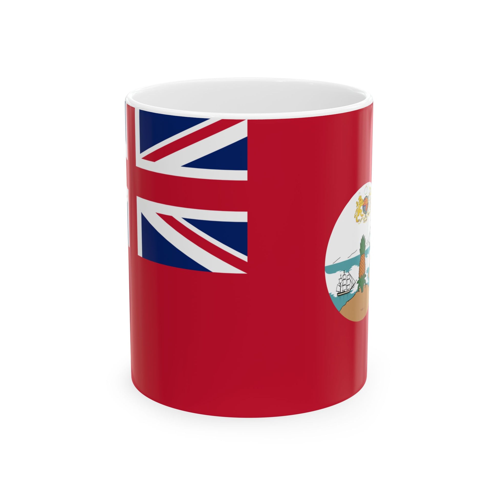 Civil Ensign of Leeward Islands 1871-1952 (Antigua and Barbuda) White Coffee Mug-11oz-Go Mug Yourself