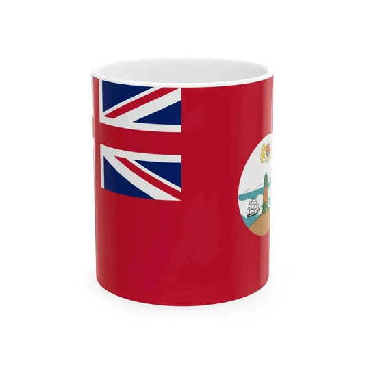 Civil Ensign of Leeward Islands 1871-1952 (Antigua and Barbuda) White Coffee Mug 11oz - Go Mug Yourself