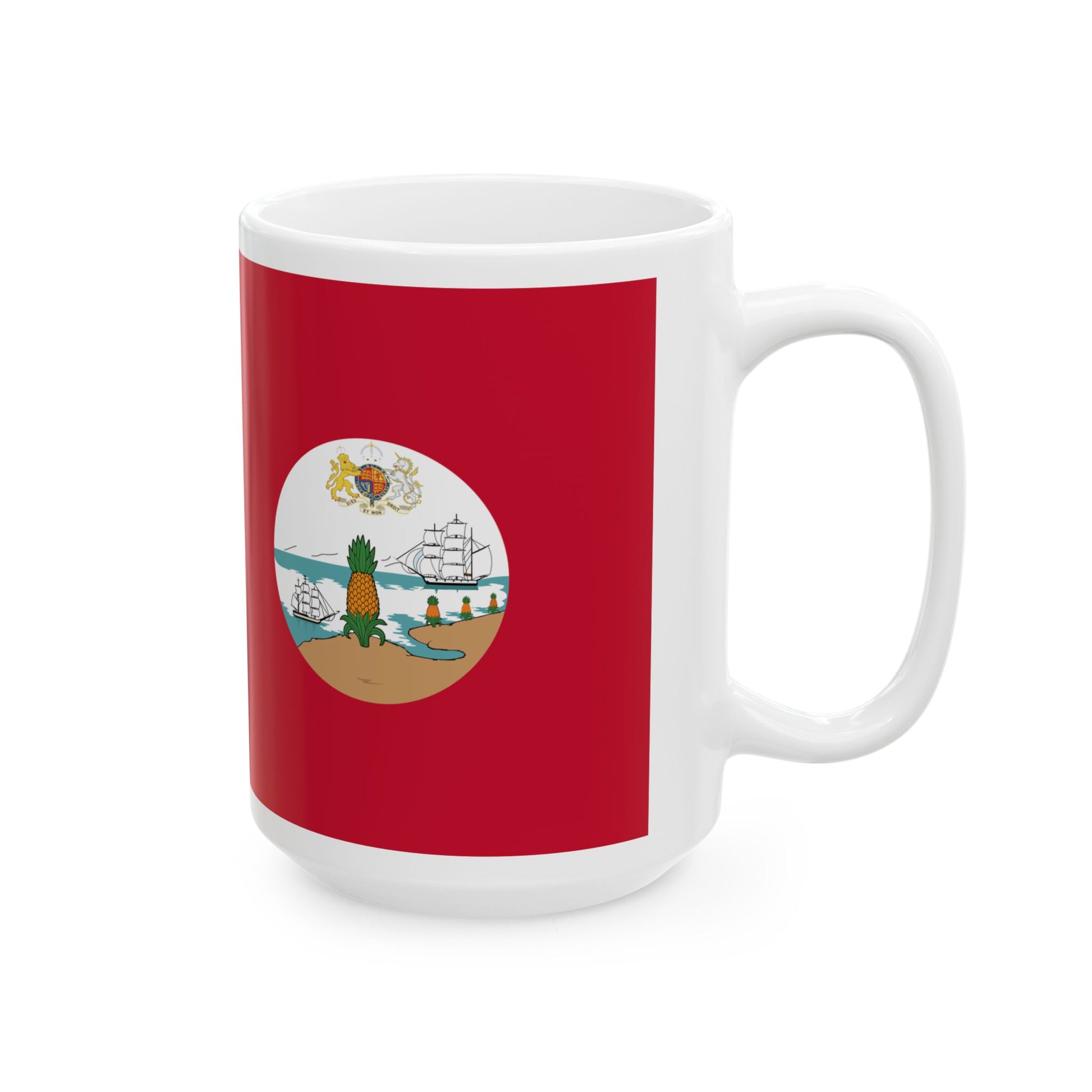 Civil Ensign of Leeward Islands 1871-1952 (Antigua and Barbuda) White Coffee Mug-Go Mug Yourself