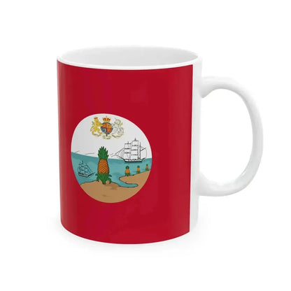 Civil Ensign of Leeward Islands 1952-1958 (Antigua and Barbuda) White Coffee Mug - Go Mug Yourself