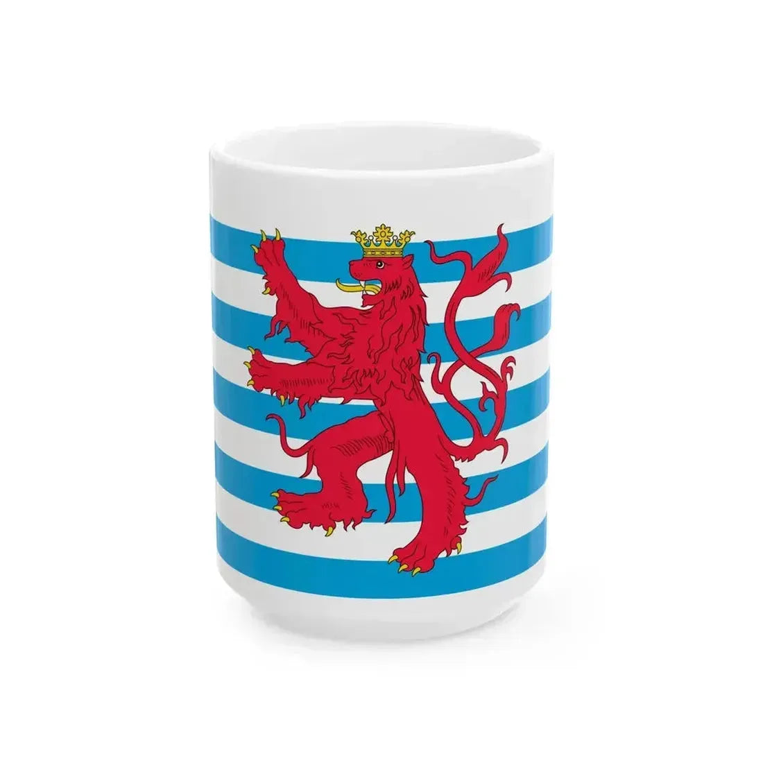 Civil Ensign of Luxembourg (Luxembourg) White Coffee Mug 15oz - Go Mug Yourself