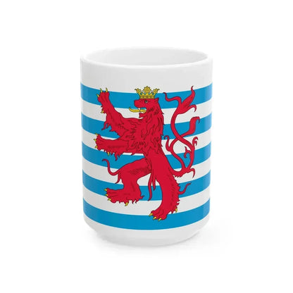 Civil Ensign of Luxembourg (Luxembourg) White Coffee Mug 15oz - Go Mug Yourself