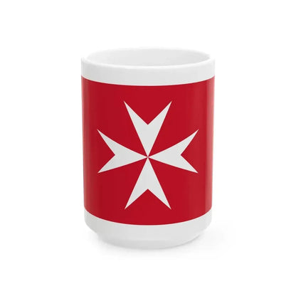 Civil Ensign of Malta (Malta) White Coffee Mug 15oz - Go Mug Yourself