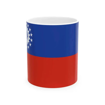 Civil Ensign of Myanmar 1974-2010 (Myanmar) White Coffee Mug 11oz - Go Mug Yourself