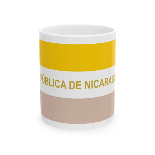 Civil Ensign of Nicaragua 1854-1858 (Nicaragua) White Coffee Mug 11oz - Go Mug Yourself