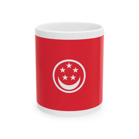 Civil Ensign of Singapore (Singapore) White Coffee Mug 11oz - Go Mug Yourself