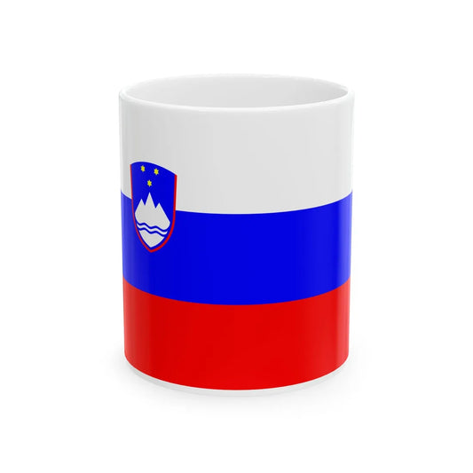 Civil Ensign of Slovenia (Slovenia) White Coffee Mug 11oz - Go Mug Yourself