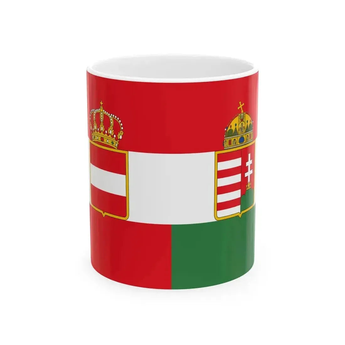 Civil Ensign of the Austro-Hungarian Empire 1869-1918 (Austria) White Coffee Mug 11oz - Go Mug Yourself
