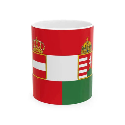 Civil Ensign of the Austro-Hungarian Empire 1869-1918 (Austria) White Coffee Mug 11oz - Go Mug Yourself