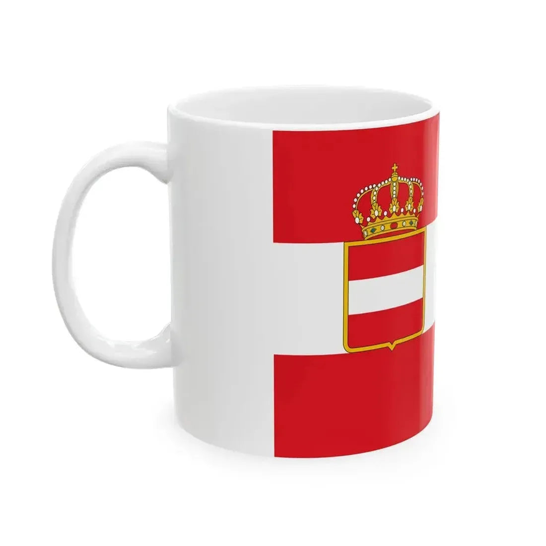Civil Ensign of the Austro-Hungarian Empire 1869-1918 (Austria) White Coffee Mug - Go Mug Yourself