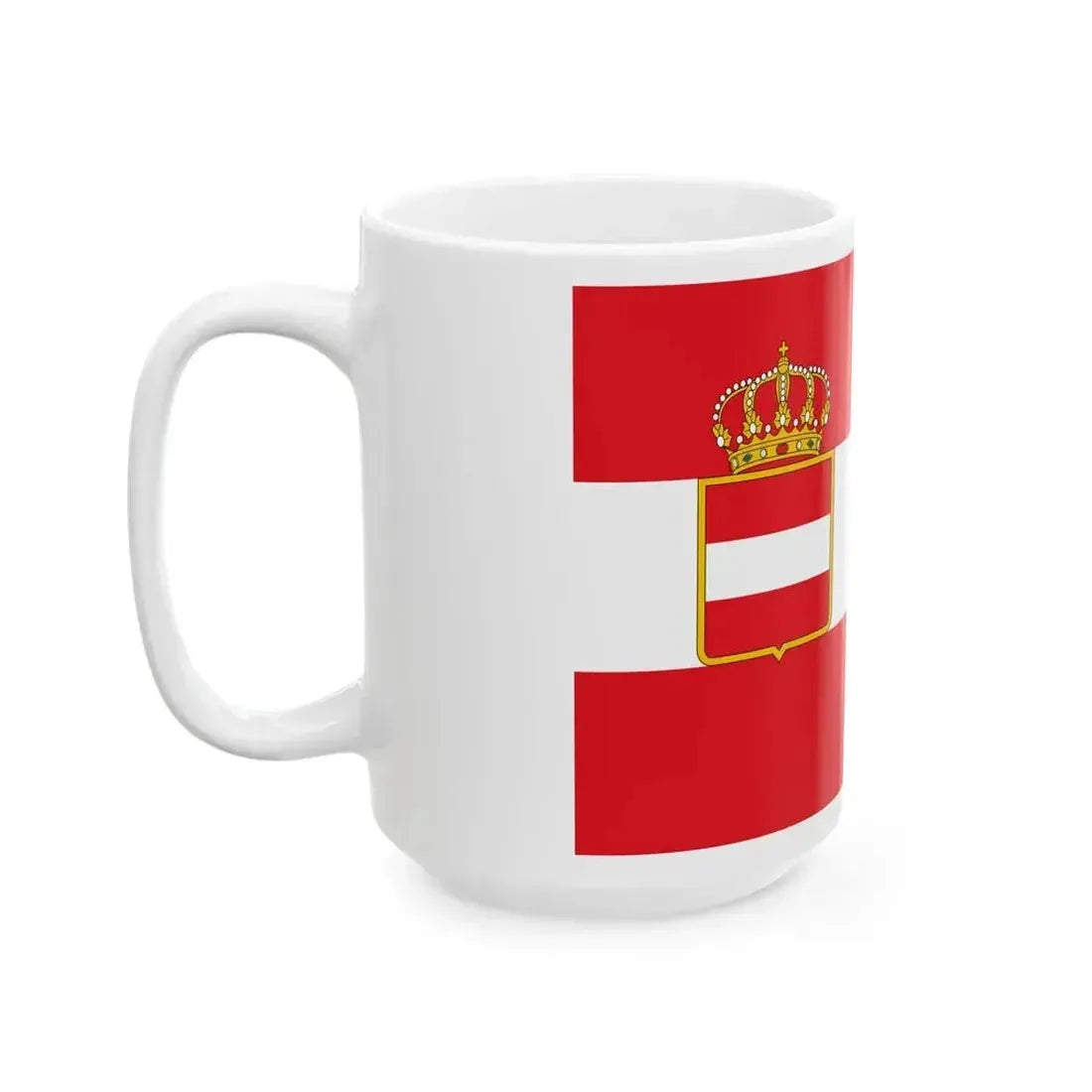 Civil Ensign of the Austro-Hungarian Empire 1869-1918 (Austria) White Coffee Mug - Go Mug Yourself