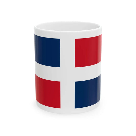 Civil Ensign of the Dominican Republic (Dominica) White Coffee Mug 11oz - Go Mug Yourself