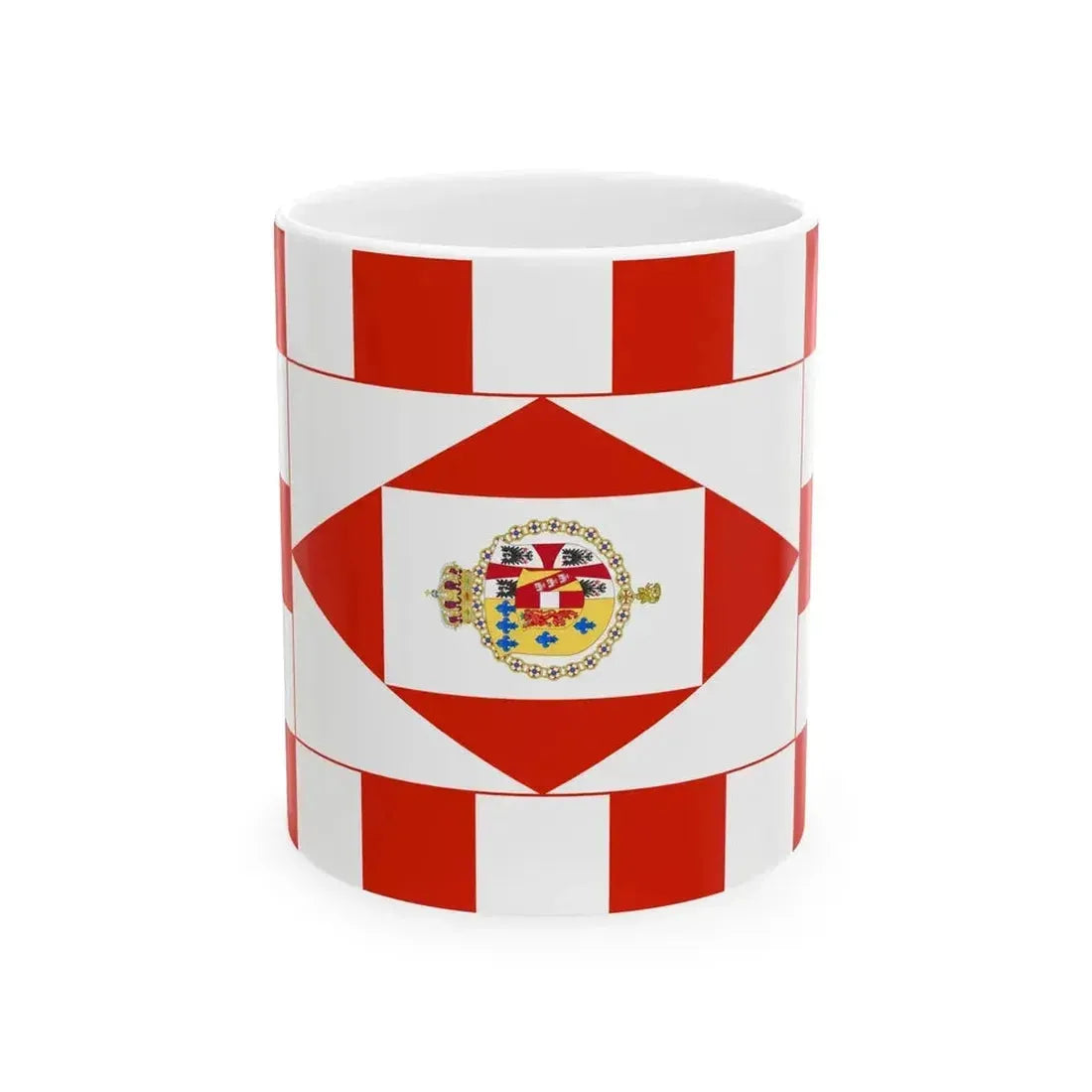 Civil Ensign of the Duchy of Parma Piacenza and Guastalla 1815-1847 (Italy) White Coffee Mug 11oz - Go Mug Yourself