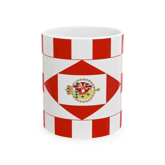 Civil Ensign of the Duchy of Parma Piacenza and Guastalla 1815-1847 (Italy) White Coffee Mug 11oz - Go Mug Yourself