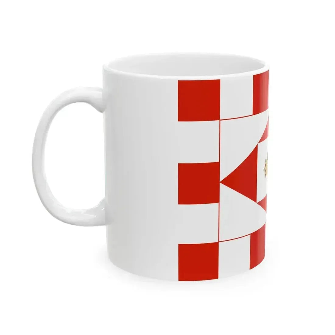 Civil Ensign of the Duchy of Parma Piacenza and Guastalla 1815-1847 (Italy) White Coffee Mug - Go Mug Yourself
