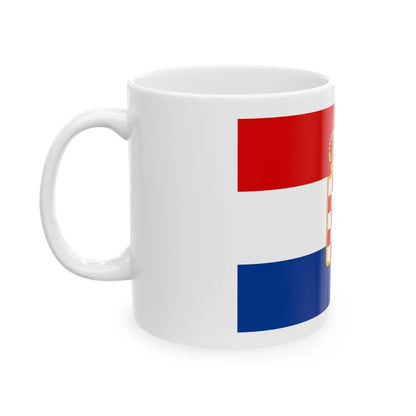 Civil Ensign of the Kingdom of Croatia-Slavonia 1892-1918 (Austria) White Coffee Mug - Go Mug Yourself