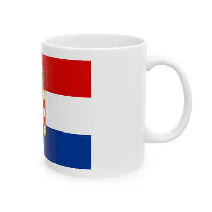 Civil Ensign of the Kingdom of Croatia-Slavonia 1892-1918 (Austria) White Coffee Mug - Go Mug Yourself